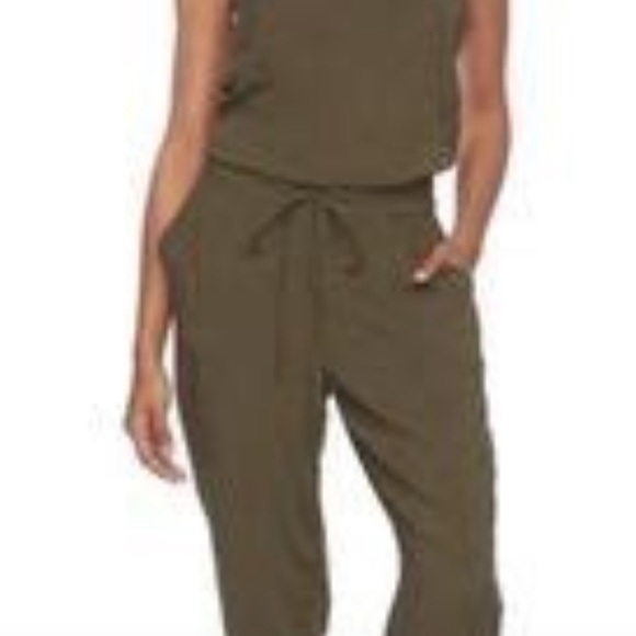 NWOT FASHION NOVA Green Aviator  Strapless Silky Cargo Jumper Romper Jumpsuit M - Picture 15 of 16
